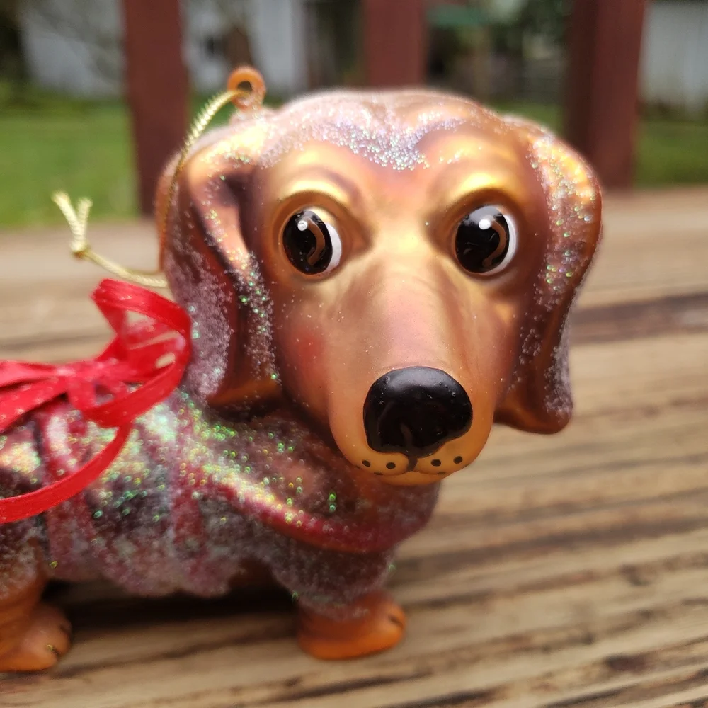 Z Gallerie glass dachshund